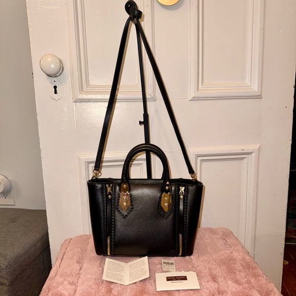 Henri Bendel A-List Black Leather Mini Satchel (NWT) - Picture 3 of 9